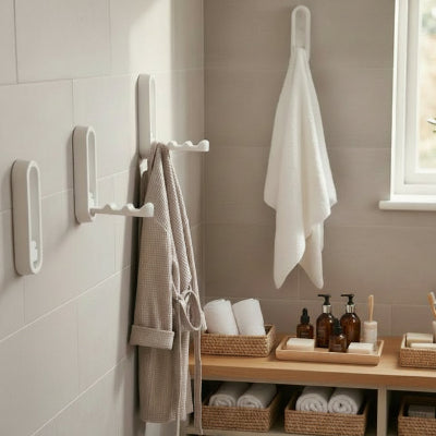 patère murale Crochet mural , blanc, durable, moderne, pliable. 