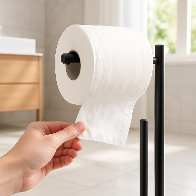 portant papier toilette dérouleur noir