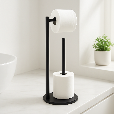 portant papier toilette design simple noir