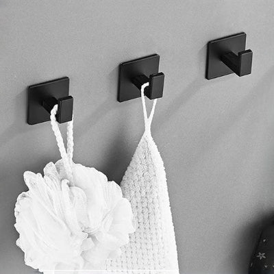 porte manteau salle de bain Crochet adhésif noir 