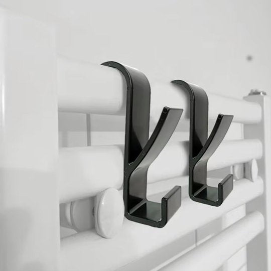 porte manteaux salle de bains crochet Radiateur Sèche Serviette noir
