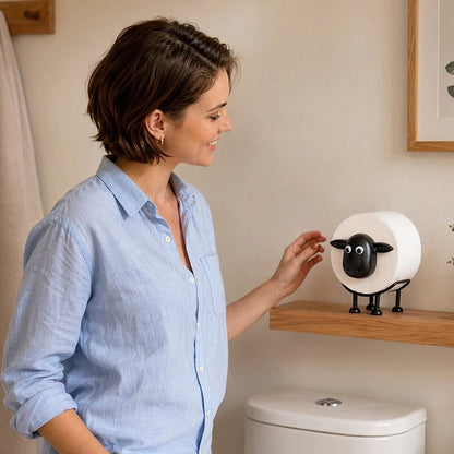 Porte papier toilette à poser en forme de mouton 