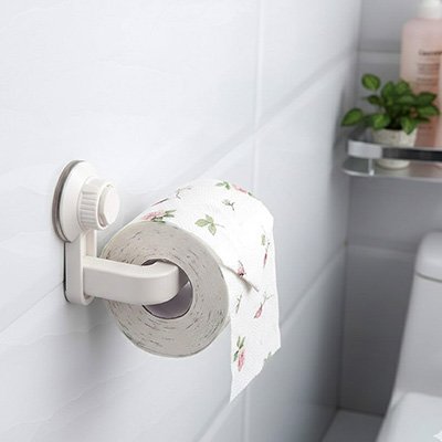 Porte papier toilette à Ventouse blanc léger et simple