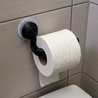 Porte papier toilette à Ventouse noir léger et simple