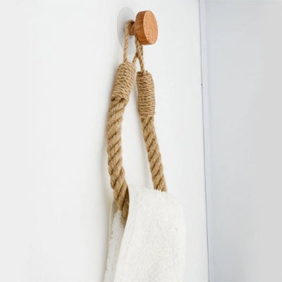 Porte papier toilette en bois avec corde sans clous