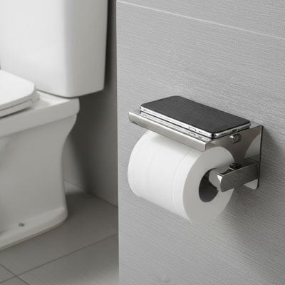 Porte papier toilette en métal simple