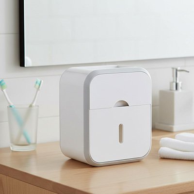 Porte papier toilette mural Boîte de rangement pour papier toilette à poser ou mural