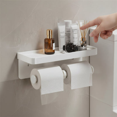 porte-papier toilette mural sans perçage double support , porte téléphone