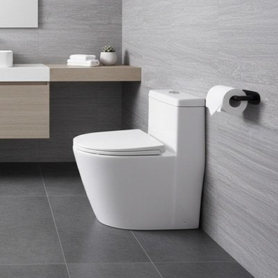 Porte papier toilette mural simple noir avec adhésif sans perçage 
