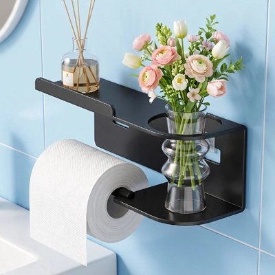 Porte papier toilette Organisateur mural hygiénique pour toilettes 