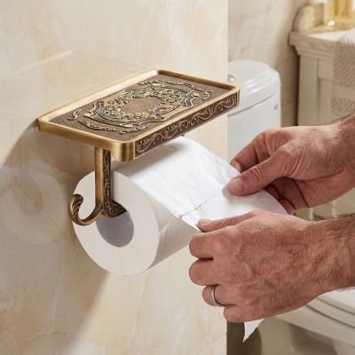 Porte papier toilette style Vintage classique Antique en laiton