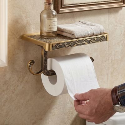 Porte papier toilette, Vintage classique, style Antique en laiton