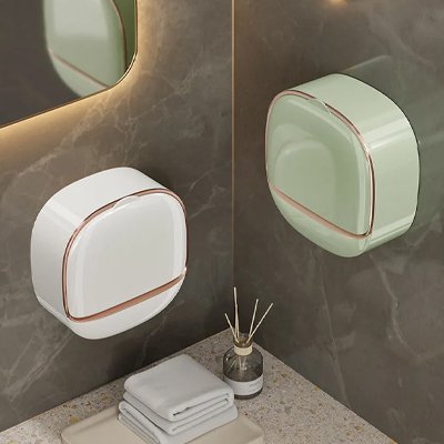 Porte savon douche boite blanche, durable et résistant à l'humidité constante des salles de bain