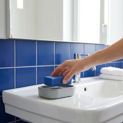 Porte savon douche double couche en plastique avec drain, aux bords arrondis