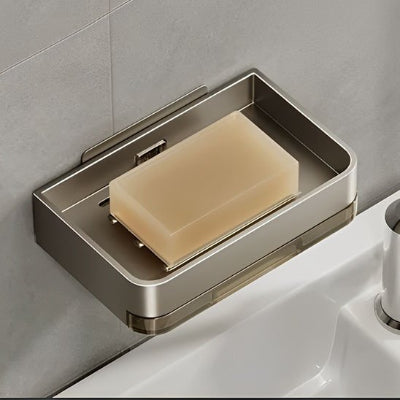 Porte savon douche mural gris pour savonette