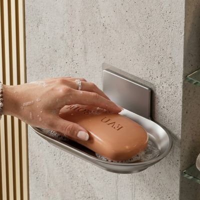 Porte savon grand format , gris , mural 