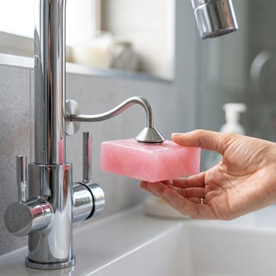 Porte savon joli et hygiénique, magnétique en acier inoxydable