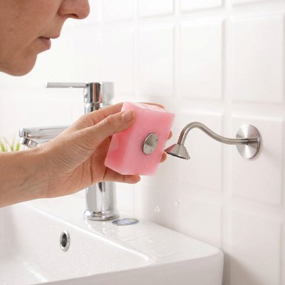 Porte savon séchage rapide, joli, magnétique en acier inoxydable