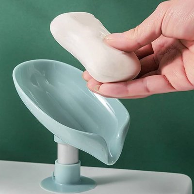 Porte savon, vert, L'auto-drainage garde le savon au sec