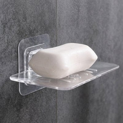 Porte savons pour douches, transparent blanc