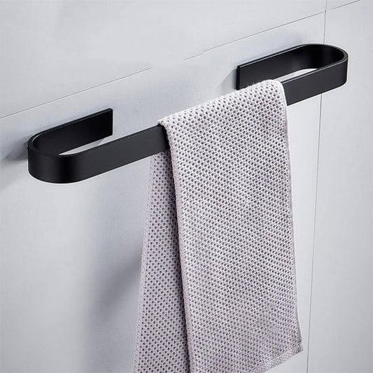 porte serviette pour salle de bain noir fixation murale 