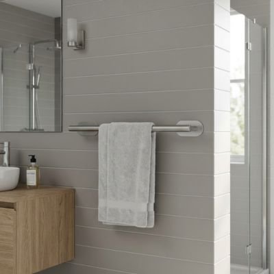 Porte serviette salle de bain chrome Acier inoxydable Auto-adhésif