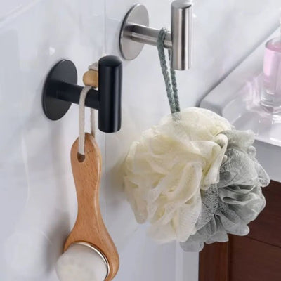 porte serviette salle de bain Crochet mural noir ou chrome 