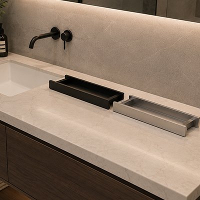 Porte serviette salle de bain Support robuste, noir ou gris,  sans perçage