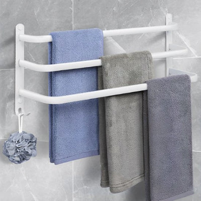 porte serviettes salle de bain trois niveaux grand format blanc