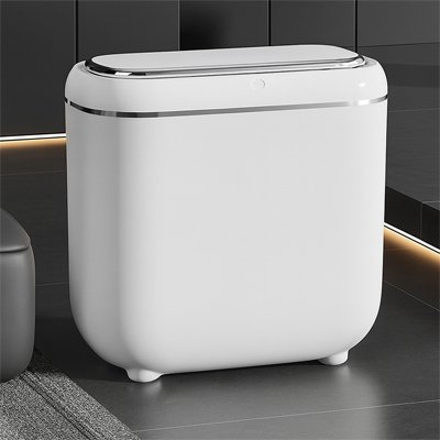 poubelle originale salle de bain automatique, blanche Affichage numérique intelligent