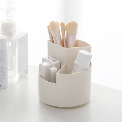rangement à maquillage, blanc, rotatif, Organisateur avec compartiments 