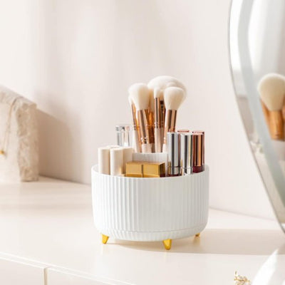rangement maquillage blanc, Cylindre de pinceau de maquillage, rotatif à 360 °