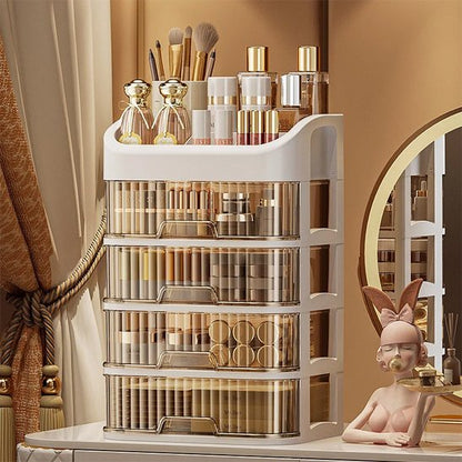 rangement pour le maquillage, 4 tiroirs transparents , comptoir ou un présentoir de beauté personnalisé 