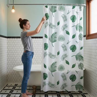 Rideau de douche Type de Motif Feuilles