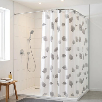 Rideau douche très simple aux motifs feuilles