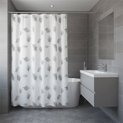 Rideaux de douche, très élégant, imperméable, épais, avec crochets, œillets métalliques antirouille, motif de feuilles