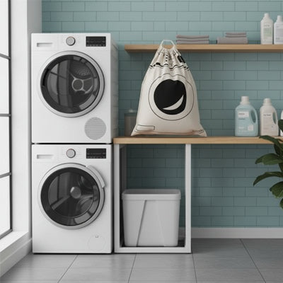 Sac à linge coton robuste tissu imprimé