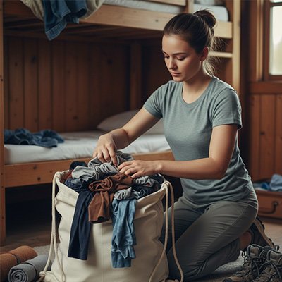 Sac à linge sale scellement par cordon, étanchéité facile