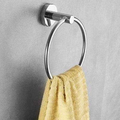 salle de bain Porte serviette rond moderne acier inoxydable
