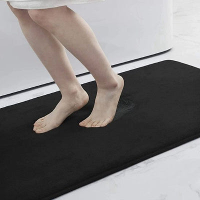 Tapis antidérapant salle de bain absorbant​ grand rectangle noir 