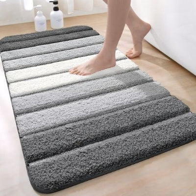 tapis pour salle de bain fibre super douce Antidérapant fond en latex peluches denses