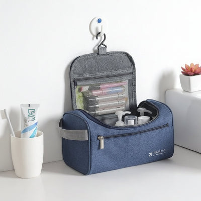 Trousse de toilette, de voyage, Fermeture à glissière, grand format, compartimentée