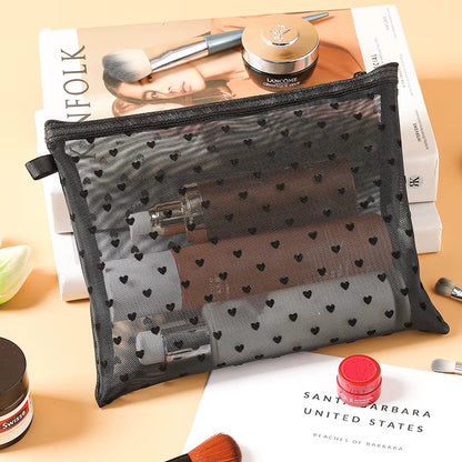 trousse de toilette femme a fermeture éclair noire